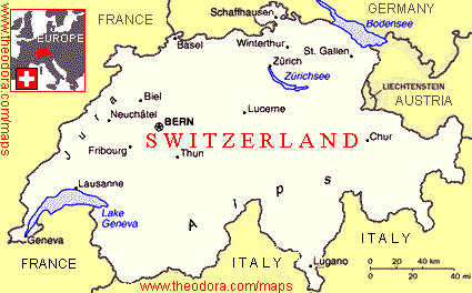 Map of Switzerland